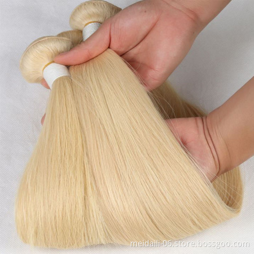 Brazilian unprocessed straight hair color 613 mink remy shedding free human hair weaving